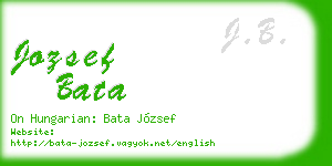 jozsef bata business card