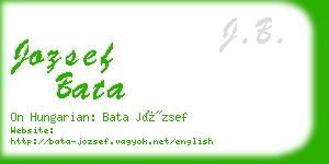 jozsef bata business card